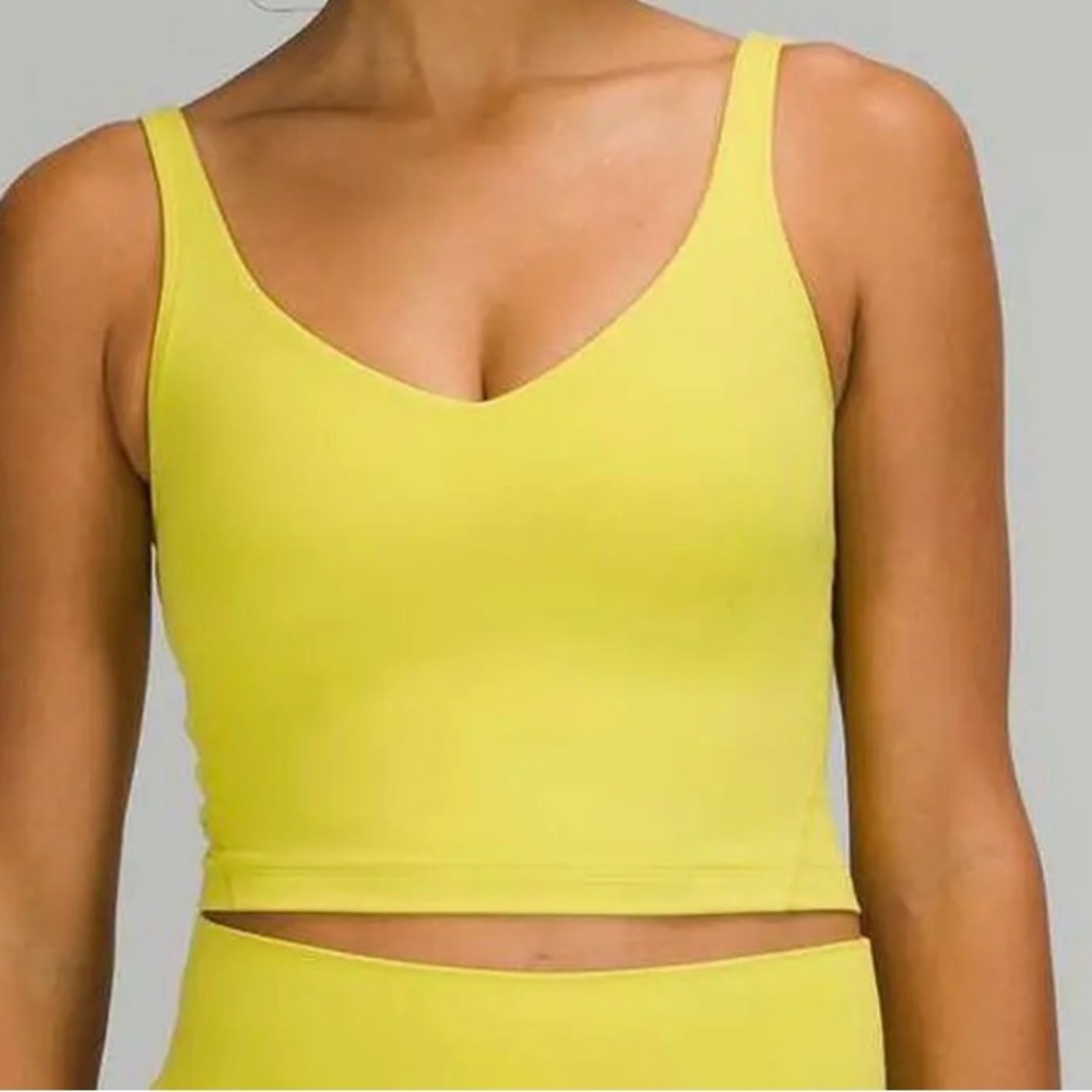 Lululemon Athletica Yellow Crop Top